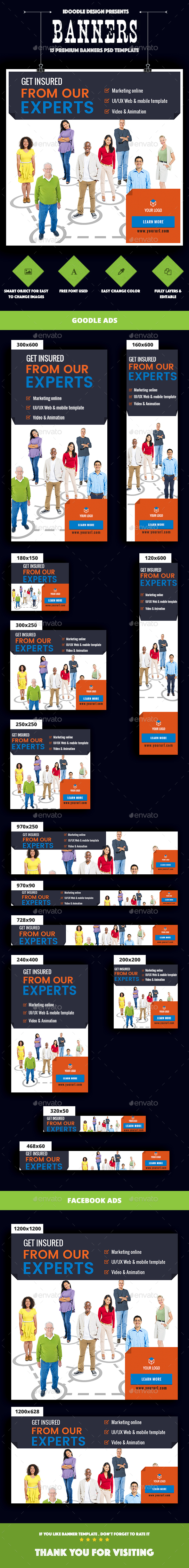 Multipurpose, Corporate, Business Banner Ad - Banners & Ads Web Elements