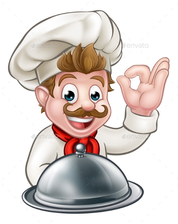 Chef Cartoon Character - Food Objects