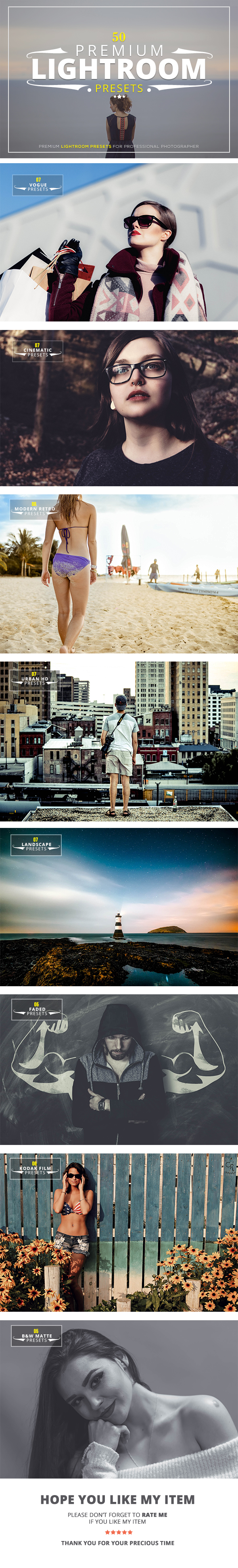 50 Premium Lightroom Presets - Lightroom Presets Add-ons