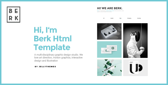 Berk - Minimal & Cool Portfolio Template by jellythemes 