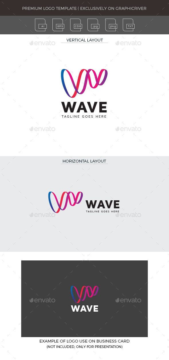 Wave Logo Template - Letters Logo Templates