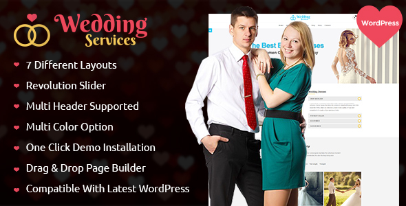 Wedding Services WordPress Theme - Wedding WordPress