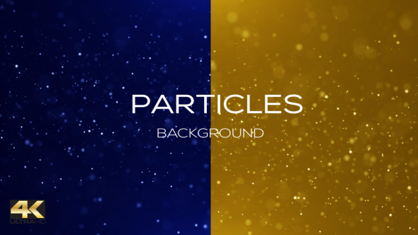 Gold And Blue Particles Backgrounds 4K