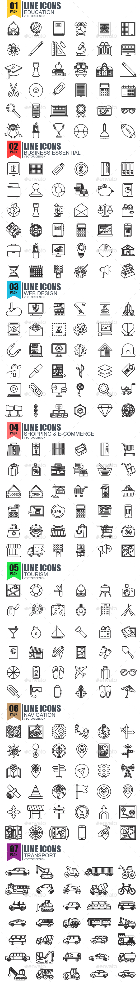 Thin Line Icons - Icons