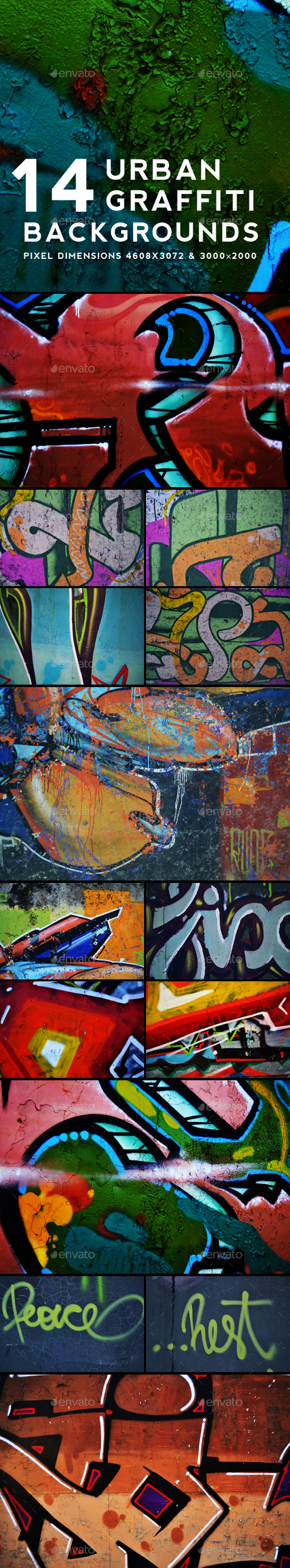 Urban Graffiti Backgrounds v7 - Urban Backgrounds