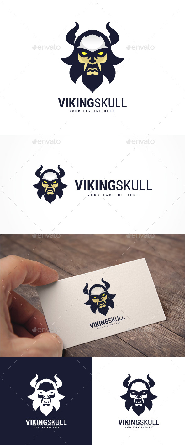 Viking Skull Logo - Humans Logo Templates