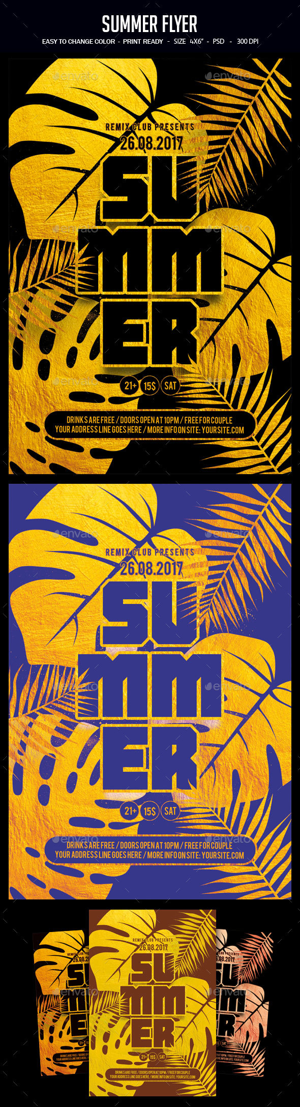Summer Flyer - Clubs & Parties Events