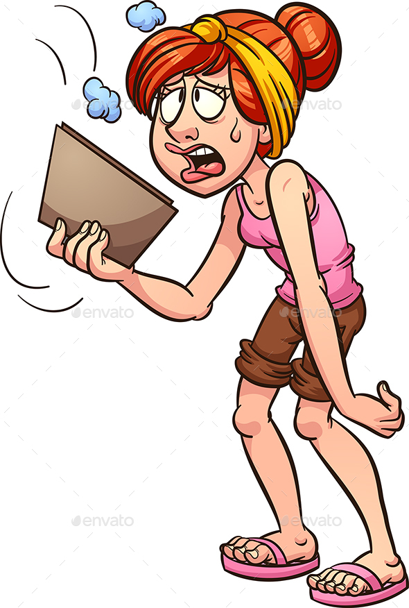 Woman Suffering from Heat - People Characters