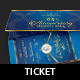 Blue Anniversary Gala Ticket Plus Jacket Template