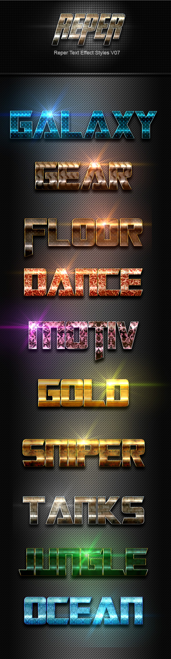 Reper Text Effect Styles V07 - Text Effects Styles