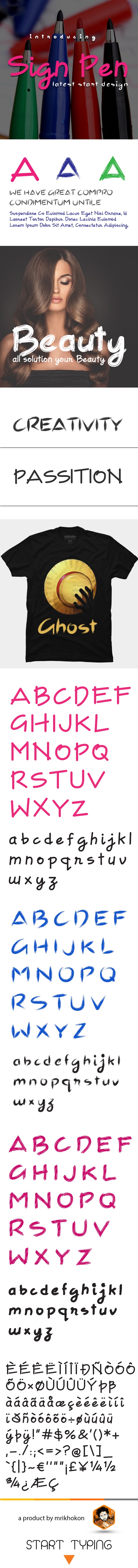 Sign Pen - Handwriting Fonts