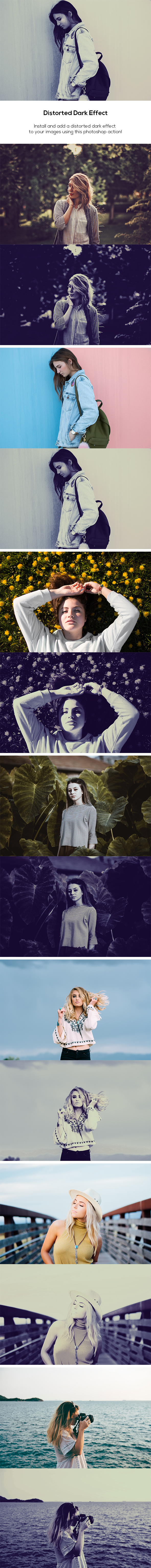 Distorted Dark Effect - Photo Effects Actions