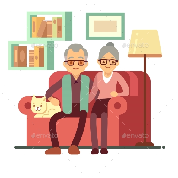 Old Smiling Family - People Characters
