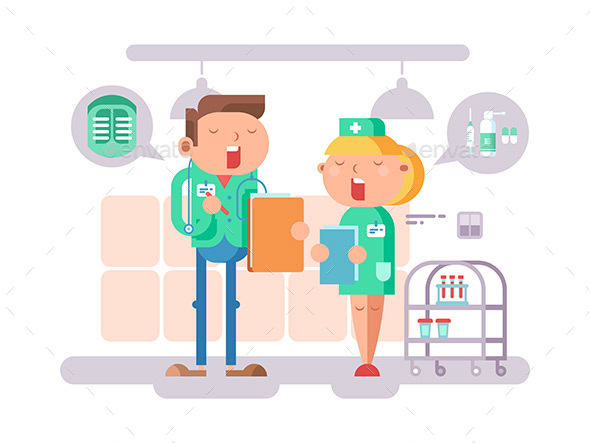 Doctor and Nurse Character - People Characters