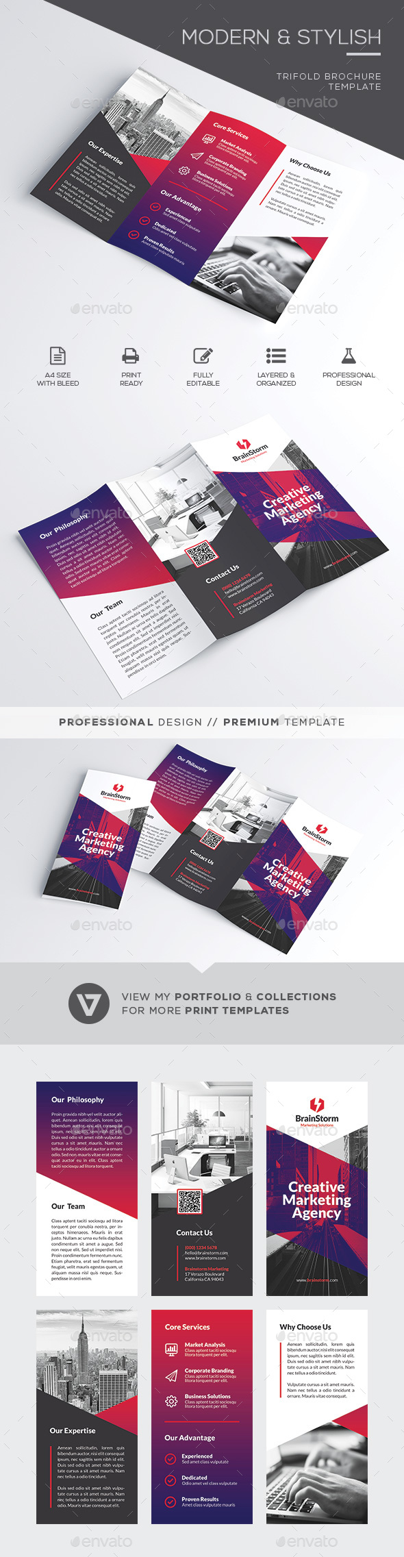 Trifold Brochure Template - Corporate Brochures