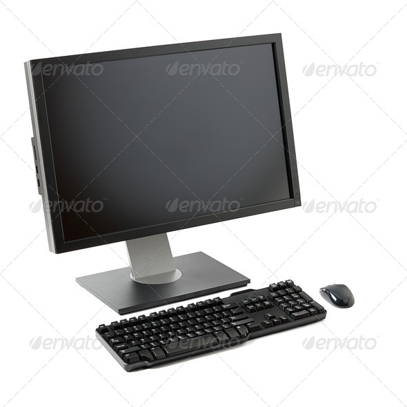 Computer workstation isolated - Stock Photo - Images