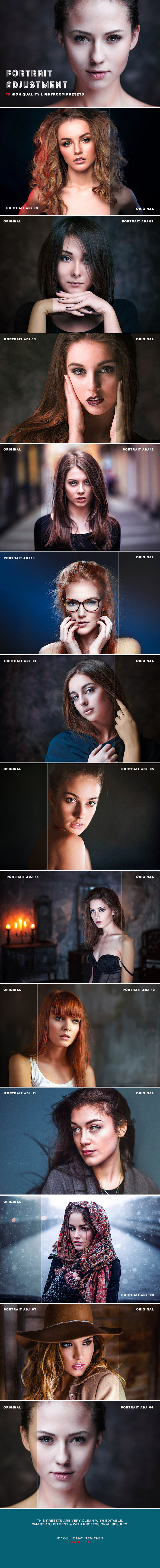 15 Portrait Adjustment Lighhtroom Presets - Lightroom Presets Add-ons