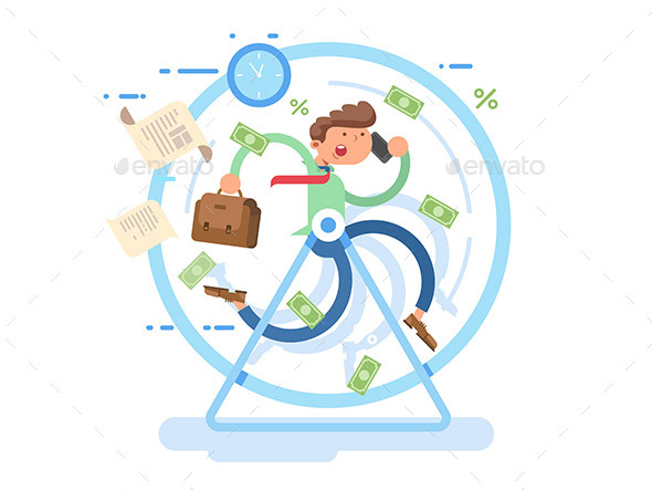 Businessman at the Wheel - People Characters
