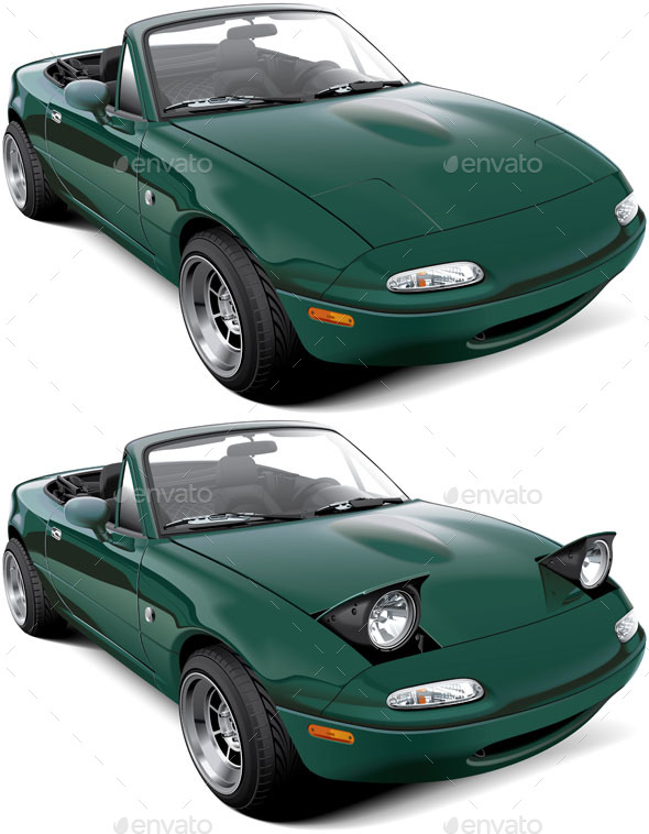 Lightweight Two-seater Roadster - Vectors