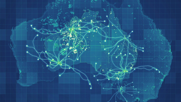 Green Australia Map Network Rollback 4K