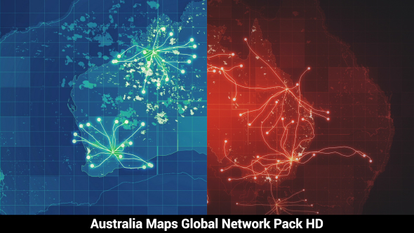 Pack of 3 Australia Maps Network HD