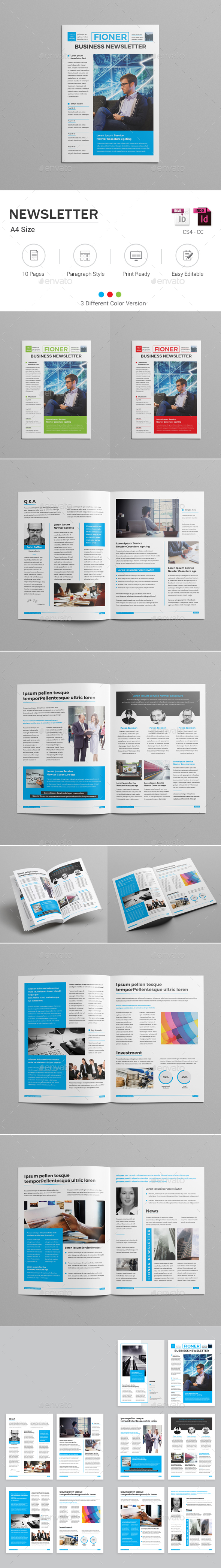 Newsletter Template - Newsletters Print Templates