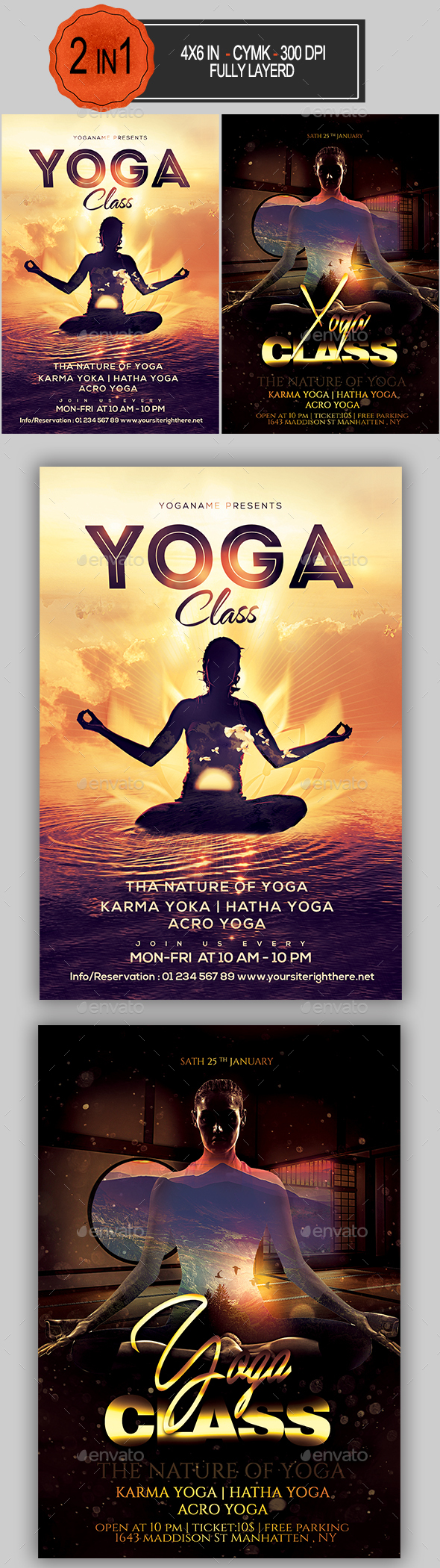Yoga Flyer Bundle - Sports Events