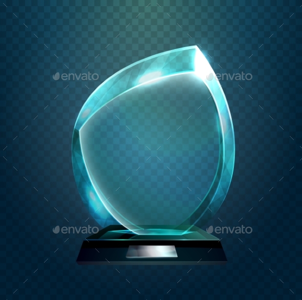 Sport Trophy or Transparent Achievement Sign - Miscellaneous Vectors