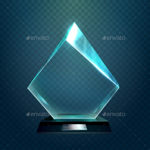 Hexadecimal or Rhombus Sport Victory Cup, Trophy - Miscellaneous Vectors