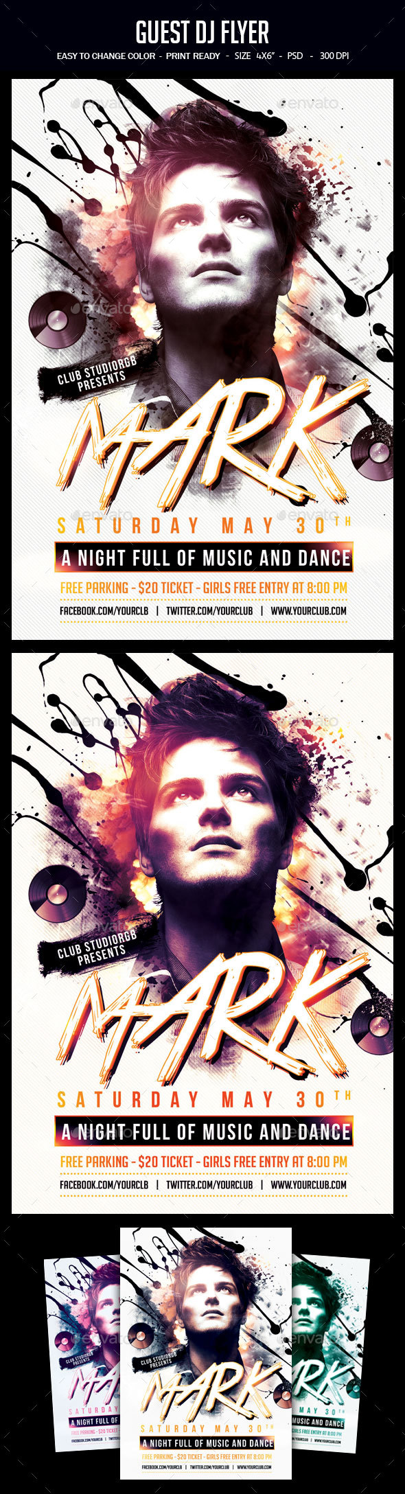 Guest Dj Flyer - Clubs & Parties Events