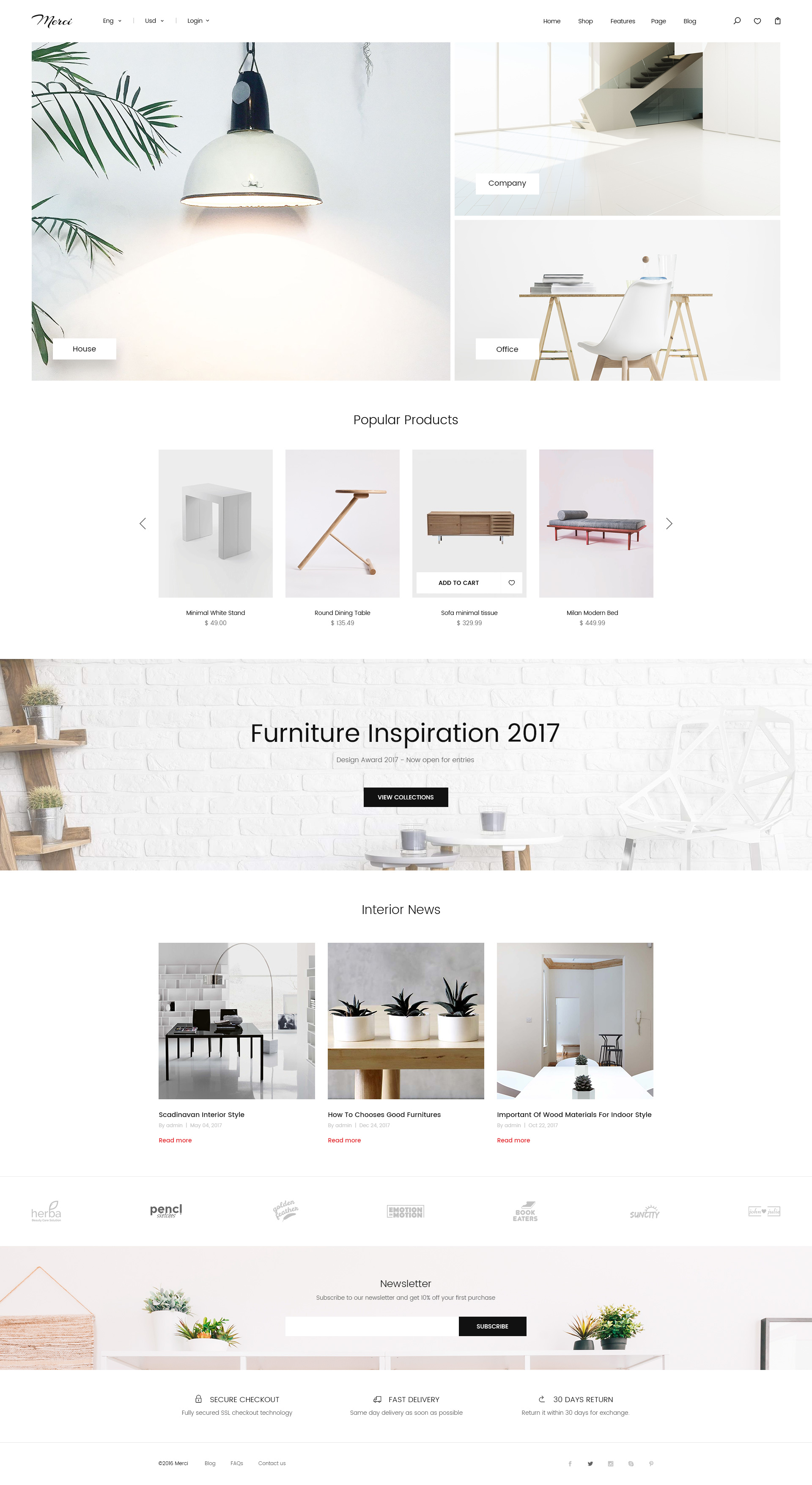 Merci | Minimalist eCommerce PSD Template by HeadPassion | ThemeForest