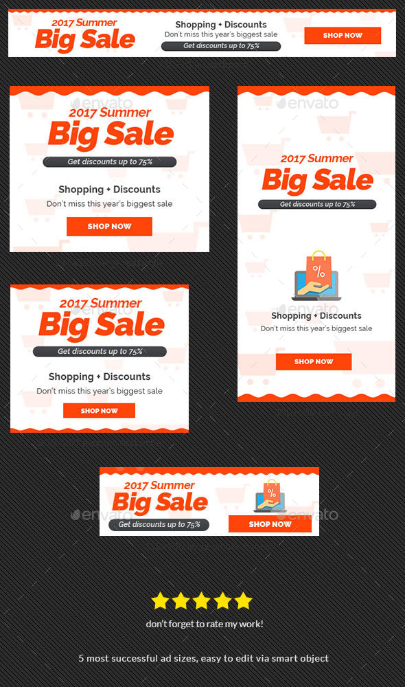 Shopping Sale Web Banner Ad - Banners & Ads Web Elements