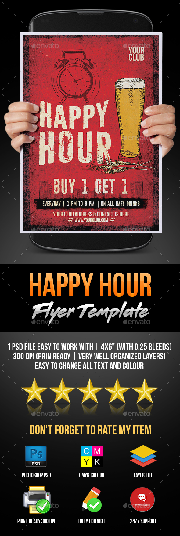 Happy Hour - Flyers Print Templates