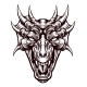 Dragon Demon Monster Head Face