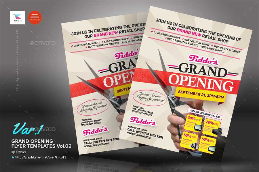 Grand Opening Flyers Vol.02, Print Templates | GraphicRiver