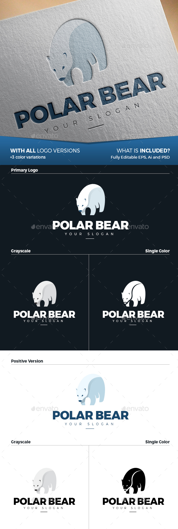 Polar Bear - Animals Logo Templates