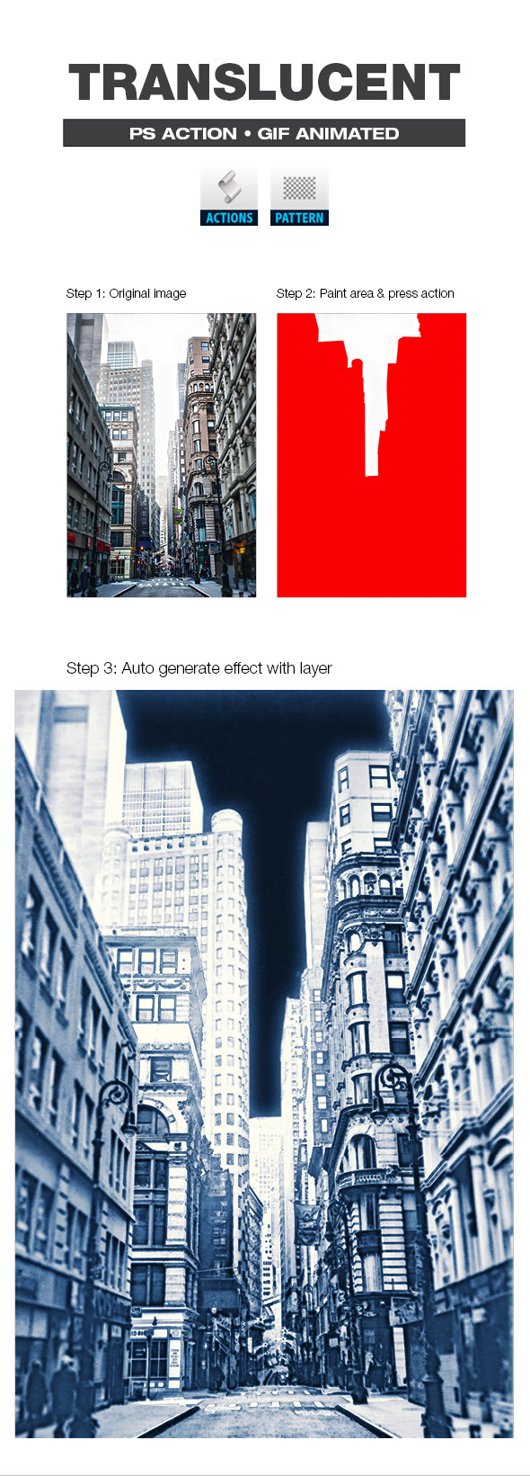 Translucent - Actions Photoshop