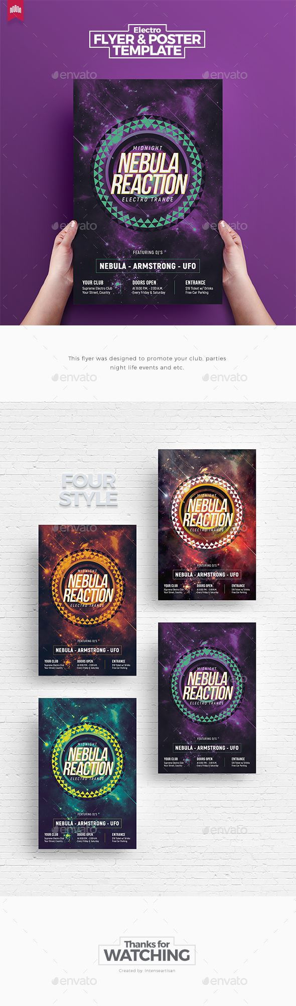 Nebula Reaction - Flyer Template - Clubs & Parties Events
