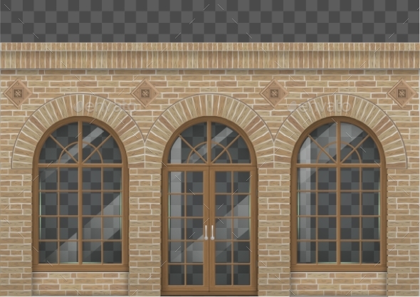 Brick Facade with Arches - Buildings Objects