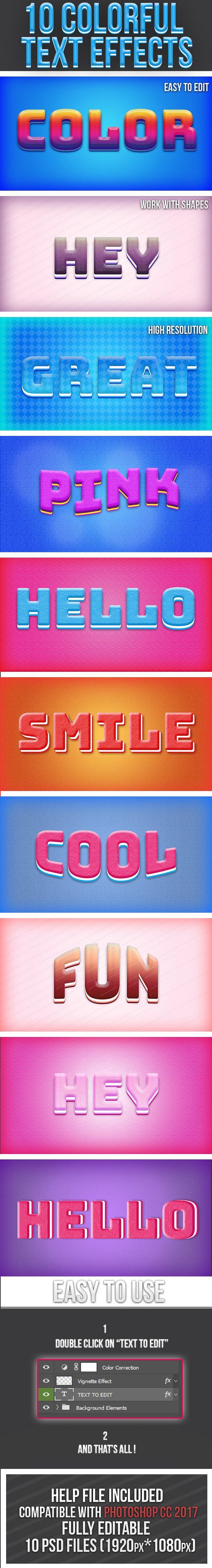 Colorful Text Effects 4 - Text Effects Styles