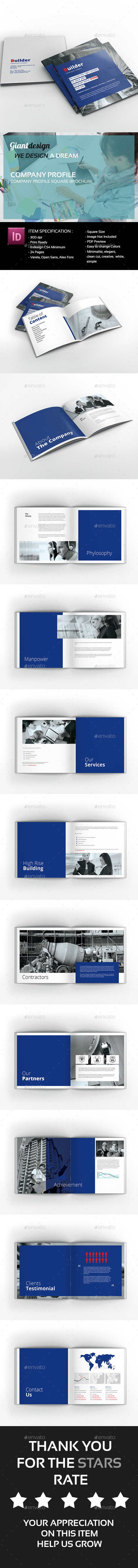 Company Profile Square Brochure - Corporate Brochures
