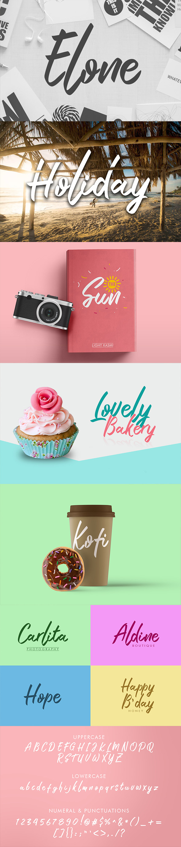 Elone Font - Handwriting Fonts