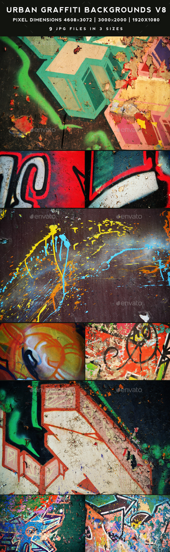 Urban Graffiti Backgrounds v8 - Urban Backgrounds