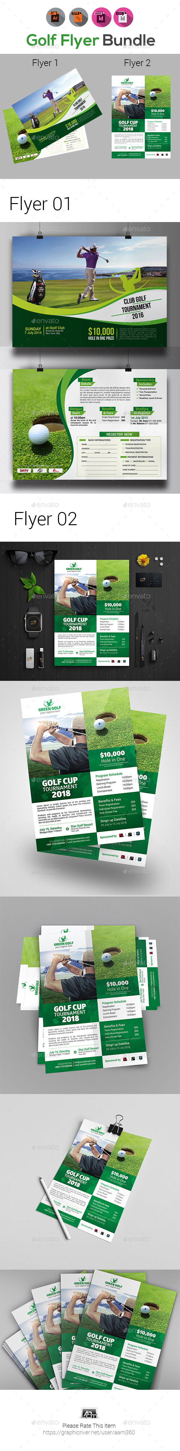 Golf Tournament Flyer Templates - Sports Events
