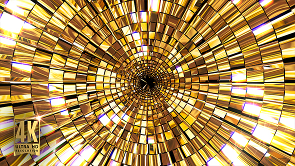 Golden Shine Circle Mosaic
