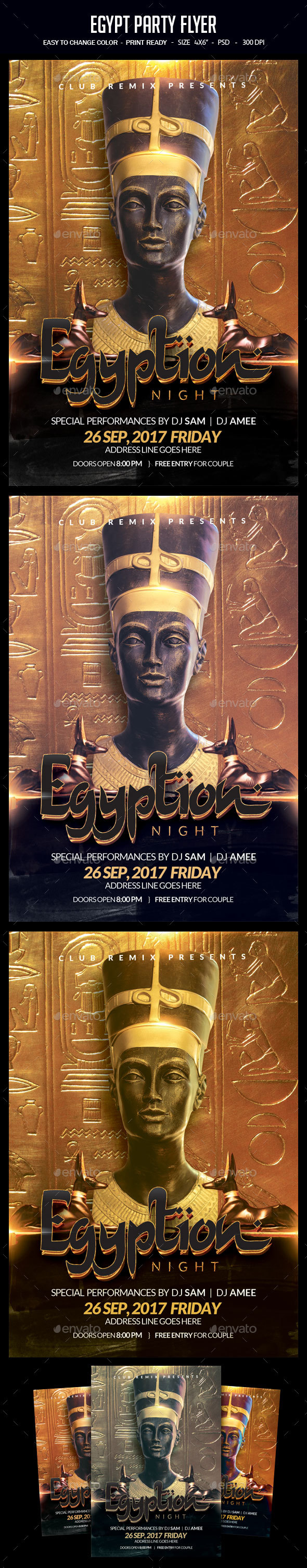 Egypt Party Flyer - Clubs & Parties Events