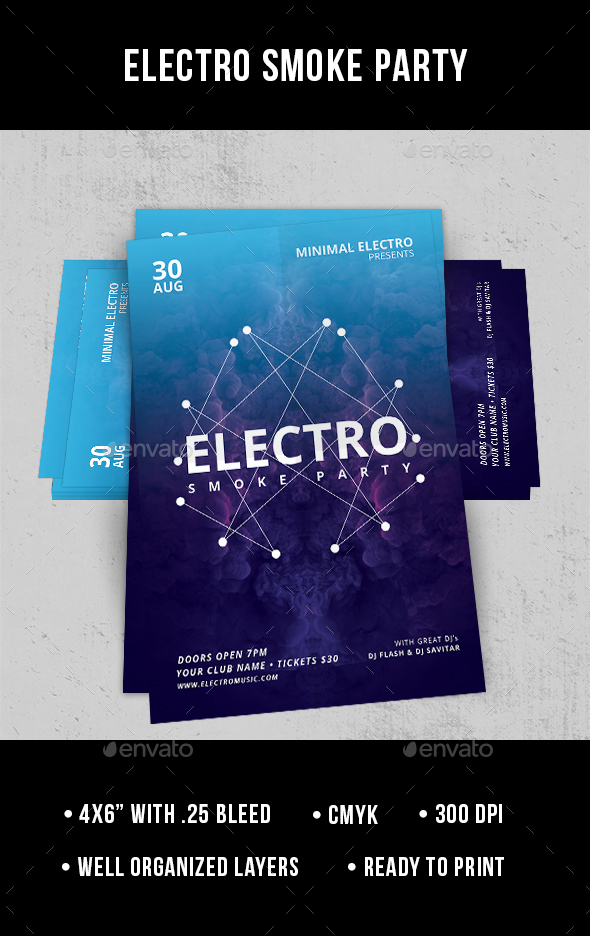Electro Smoke Party - Flyer - Clubs & Parties Events