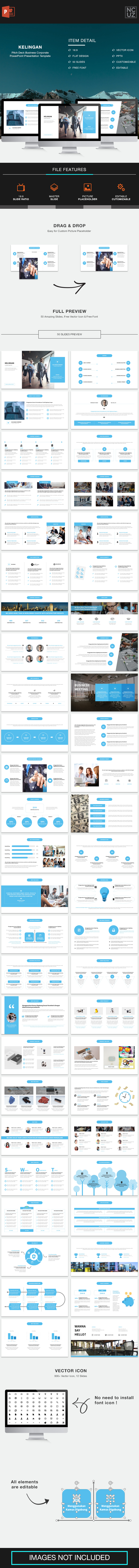 Kelingan Pitch Deck PowerPoint Template - Pitch Deck PowerPoint Templates