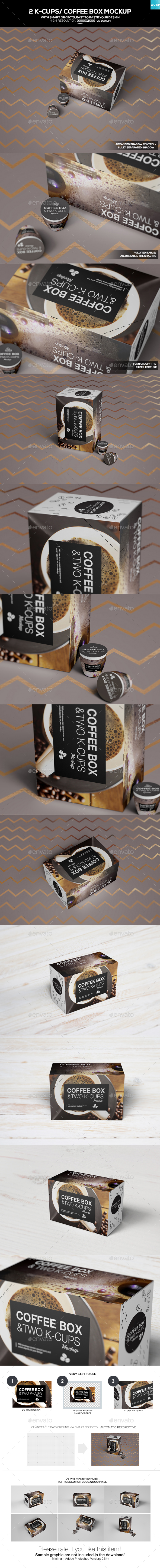 Download 2 K Cups Coffee Box Mockup By Wutip Graphicriver