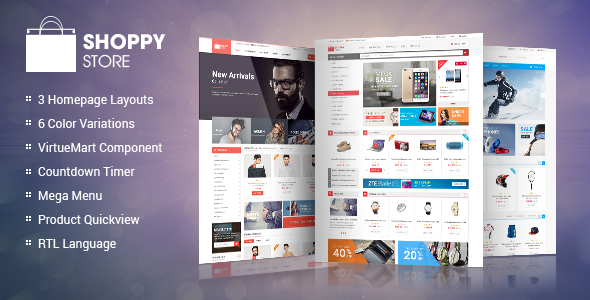 ShoppyStore - Responsive VirtueMart 3 Template - VirtueMart Joomla